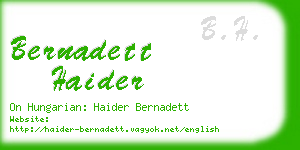 bernadett haider business card